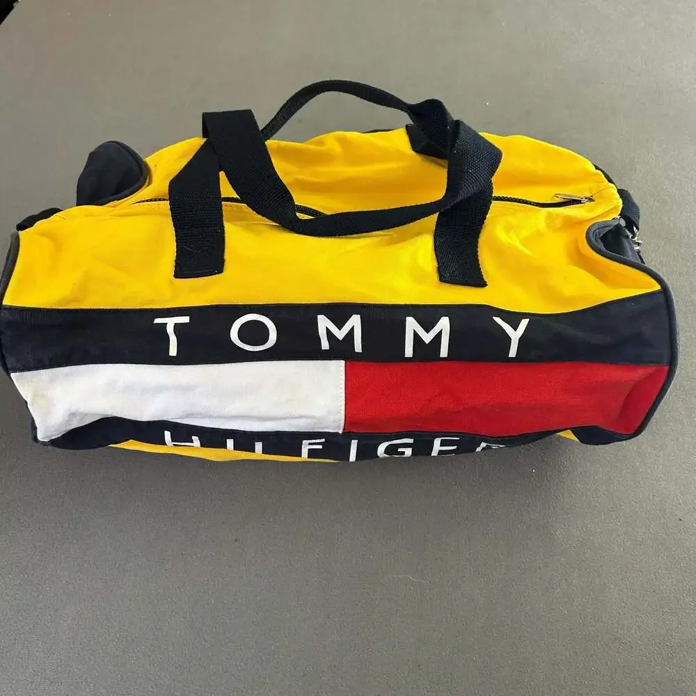 Vintage Tommy Hilfiger Colorblock Canvas Duffle Bag